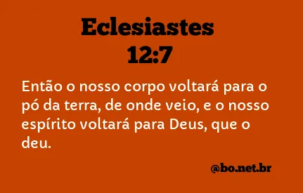 Eclesiastes 12:7 NTLH