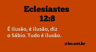 Eclesiastes 12:8 NTLH