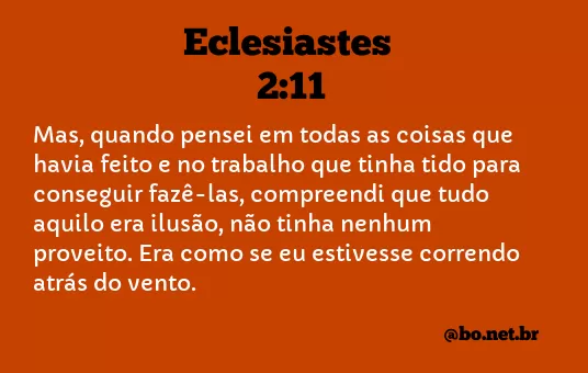Eclesiastes 2:11 NTLH