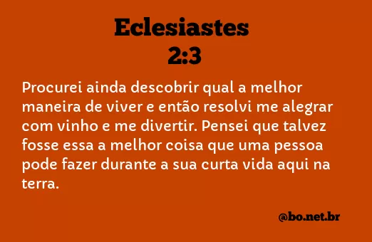 Eclesiastes 2:3 NTLH