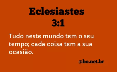 Eclesiastes 3:1 NTLH