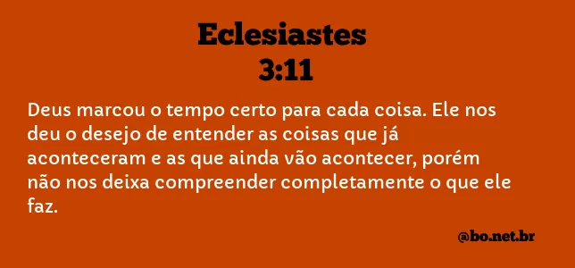 Eclesiastes 3:11 NTLH