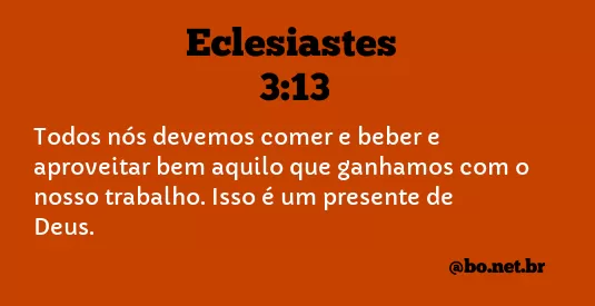 Eclesiastes 3:13 NTLH
