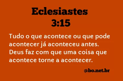Eclesiastes 3:15 NTLH