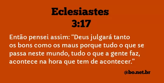 Eclesiastes 3:17 NTLH