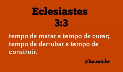 Eclesiastes 3:3 NTLH