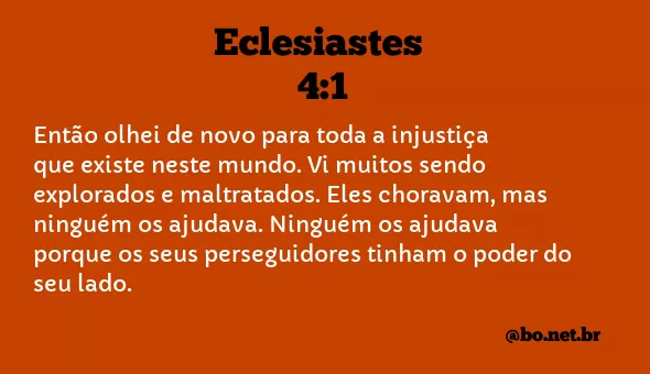 Eclesiastes 4:1 NTLH