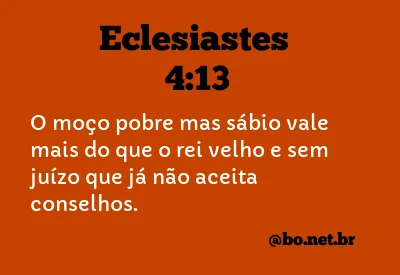 Eclesiastes 4:13 NTLH