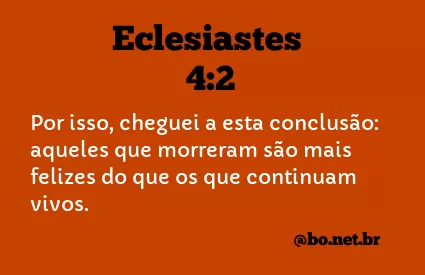 Eclesiastes 4:2 NTLH