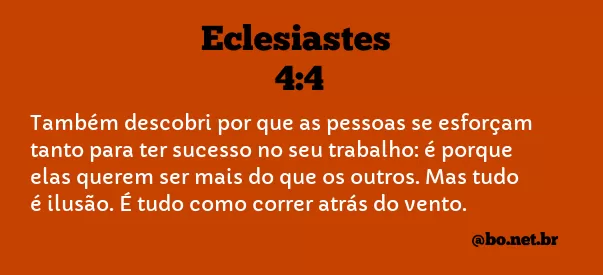 Eclesiastes 4:4 NTLH