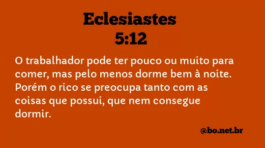 Eclesiastes 5:12 NTLH