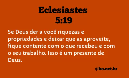 Eclesiastes 5:19 NTLH