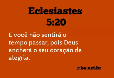 Eclesiastes 5:20 NTLH