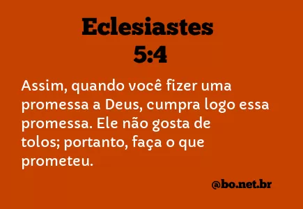 Eclesiastes 5:4 NTLH