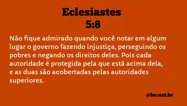 Eclesiastes 5:8 NTLH