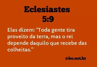 Eclesiastes 5:9 NTLH