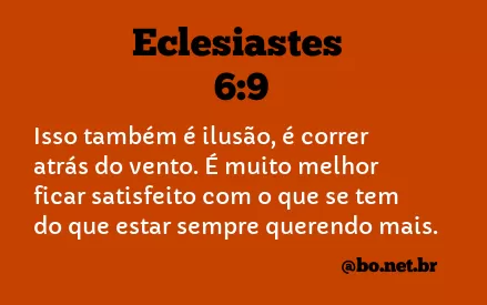 Eclesiastes 6:9 NTLH