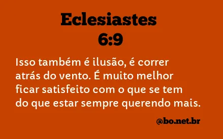 Eclesiastes 6:9 NTLH