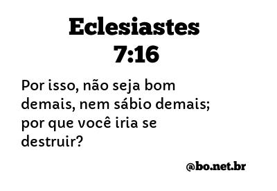 Eclesiastes 7:16 NTLH