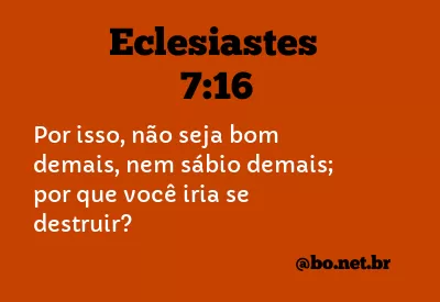Eclesiastes 7:16 NTLH