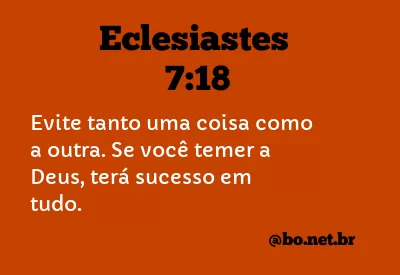 Eclesiastes 7:18 NTLH