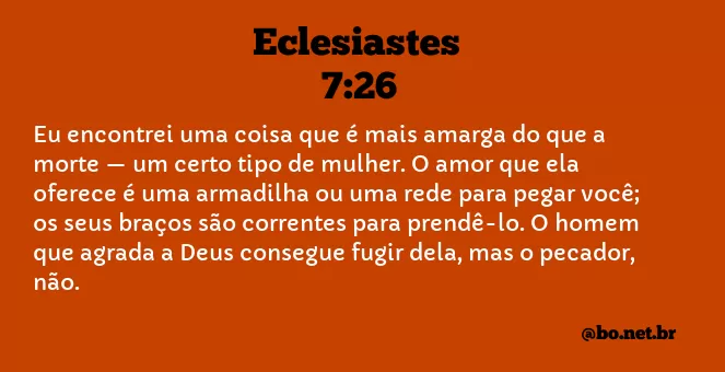 Eclesiastes 7:26 NTLH