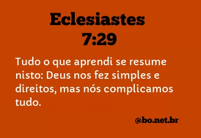 Eclesiastes 7:29 NTLH