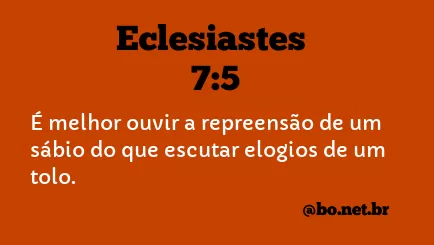Eclesiastes 7:5 NTLH