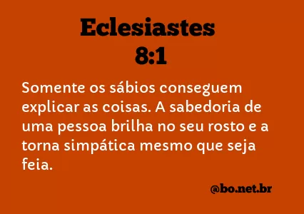 Eclesiastes 8:1 NTLH