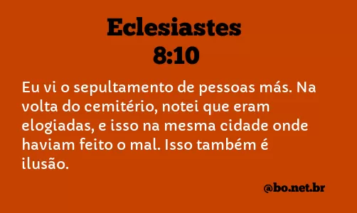 Eclesiastes 8:10 NTLH