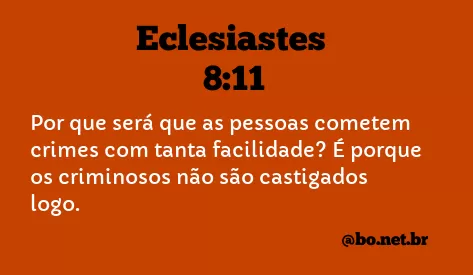 Eclesiastes 8:11 NTLH