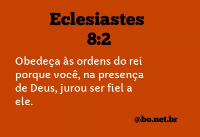 Eclesiastes 8:2 NTLH