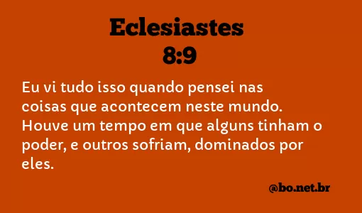 Eclesiastes 8:9 NTLH