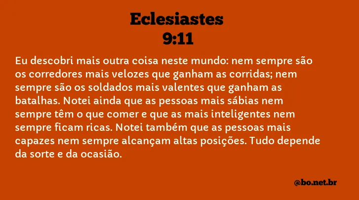 Eclesiastes 9:11 NTLH