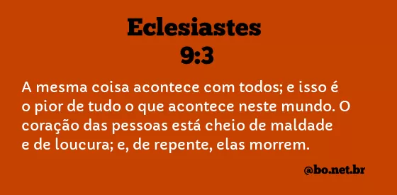 Eclesiastes 9:3 NTLH