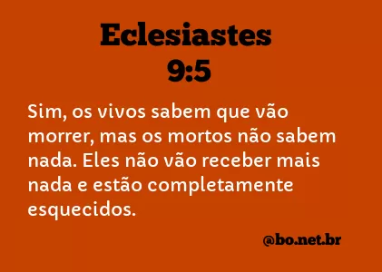 Eclesiastes 9:5 NTLH