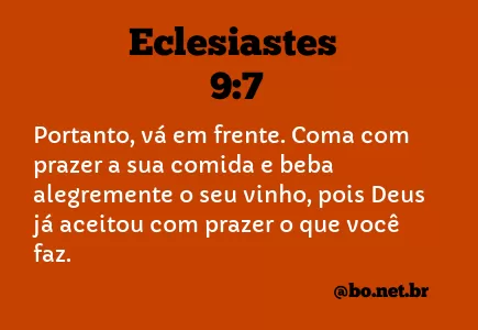 Eclesiastes 9:7 NTLH
