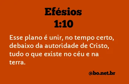 Efésios 1:10 NTLH