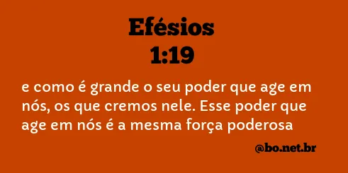 Efésios 1:19 NTLH