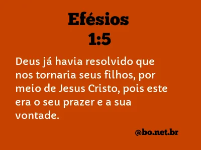 Efésios 1:5 NTLH