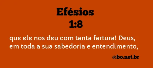 Efésios 1:8 NTLH