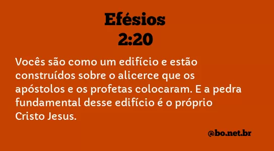 Efésios 2:20 NTLH