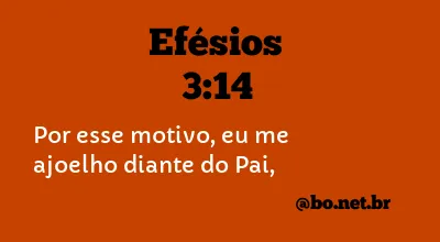 Efésios 3:14 NTLH