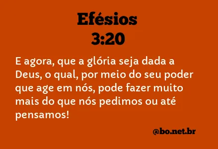 Efésios 3:20 NTLH