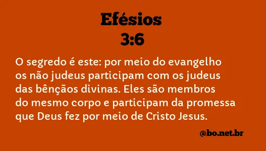 Efésios 3:6 NTLH