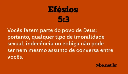 Efésios 5:3 NTLH