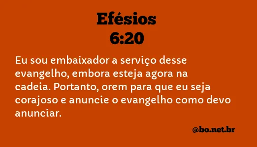 Efésios 6:20 NTLH