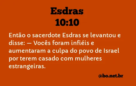 Esdras 10:10 NTLH