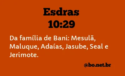 Esdras 10:29 NTLH