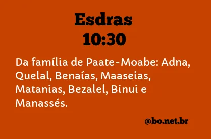 Esdras 10:30 NTLH